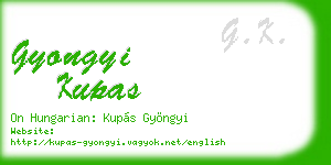 gyongyi kupas business card